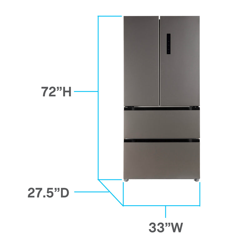 Avanti Frost Free French Door Refrigerator, 18.0 cu. ft.