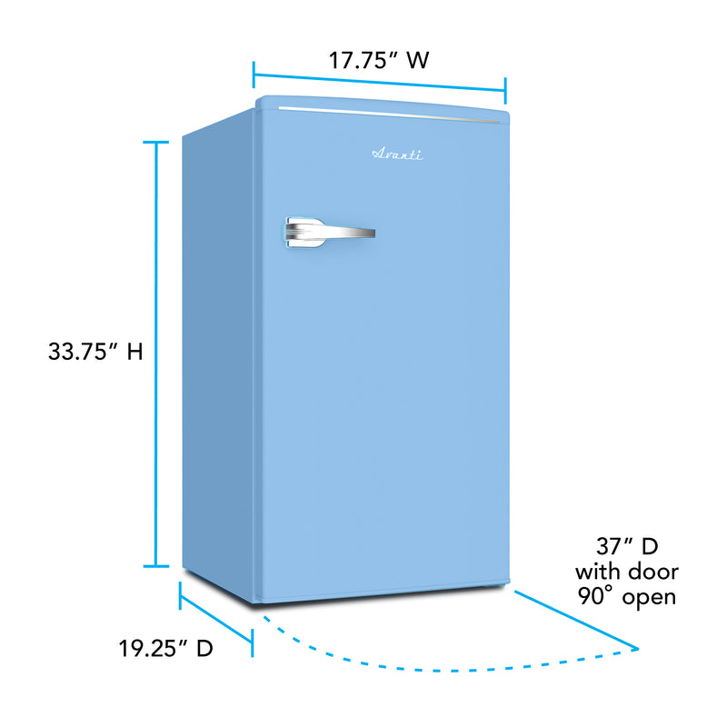 Avanti Retro Series Compact Refrigerator, 3.1 cu. ft.