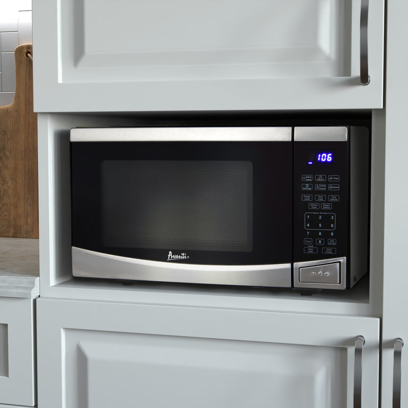 Avanti Countertop Microwave Oven, 0.9 cu. ft., in Stainless Steel