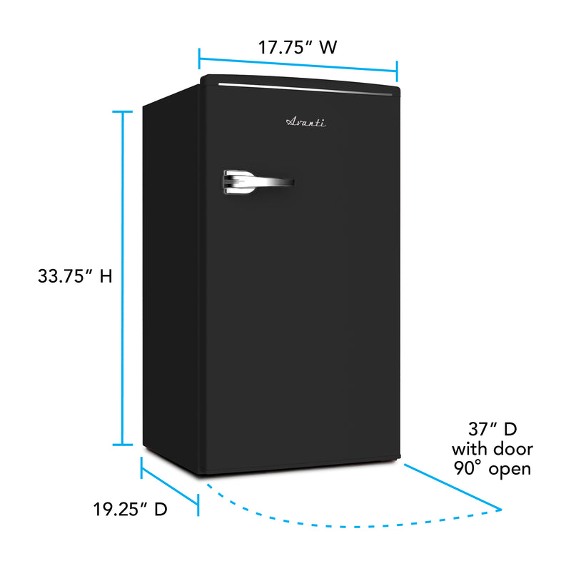 Avanti Retro Series Compact Refrigerator, 3.1 cu. ft.