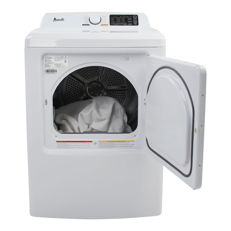 Avanti Front Load Natural Gas Clothes Dryer, 6.7 cu. ft. Capacity