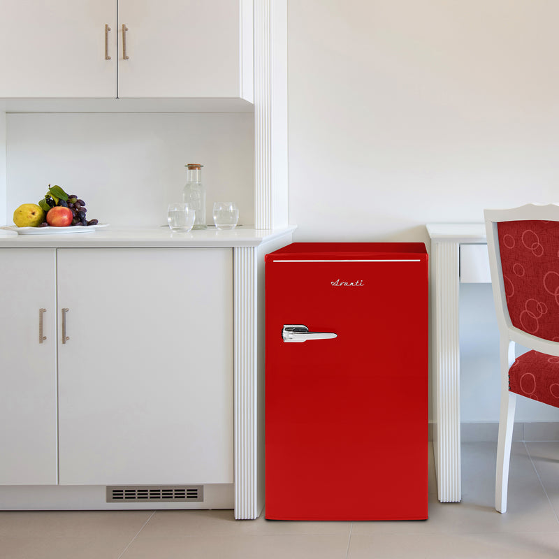 Avanti Retro Series Compact Refrigerator, 3.1 cu. ft., in Red