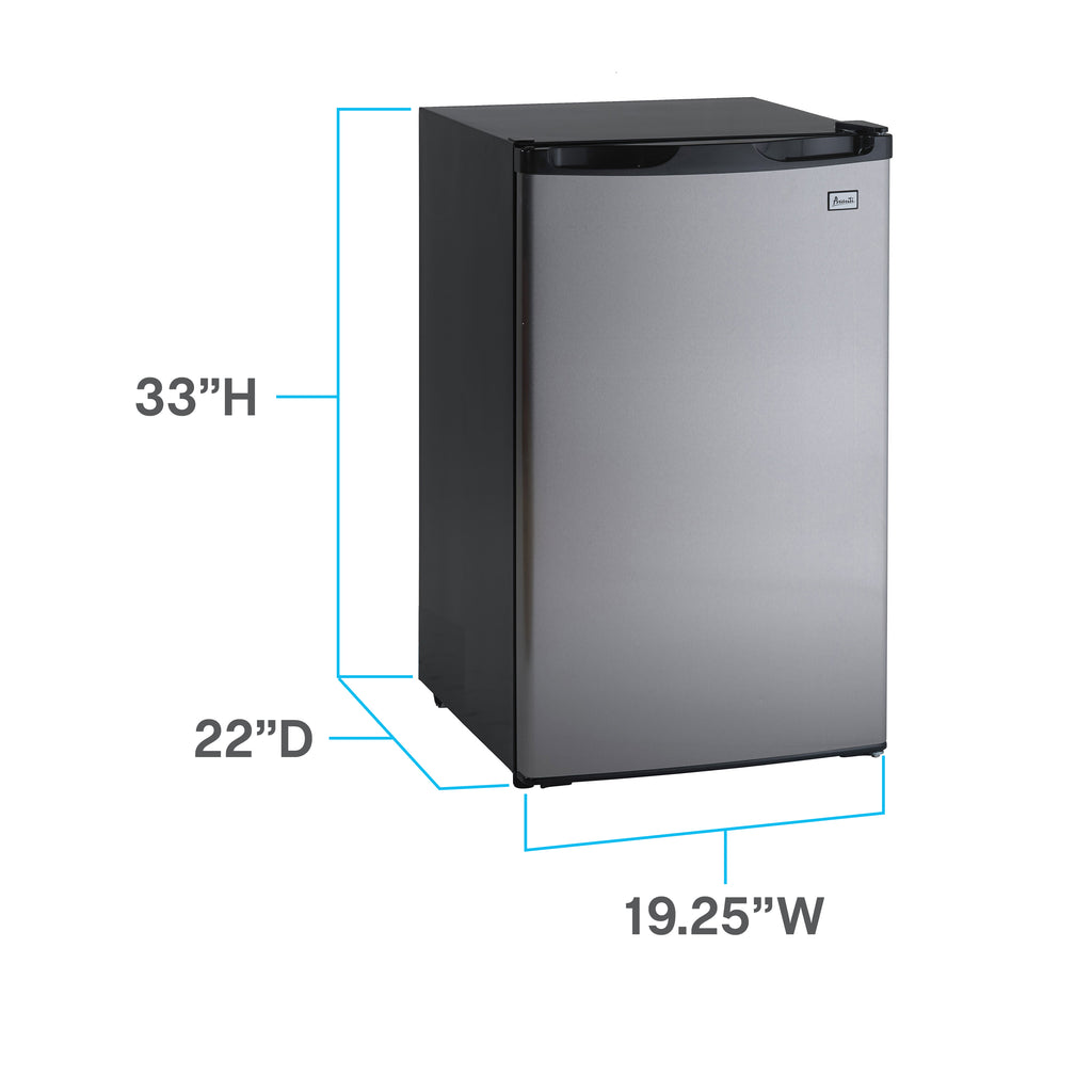 Avanti 4.4 cu. ft. Compact Refrigerator, Mini-Fridge, in Stainless